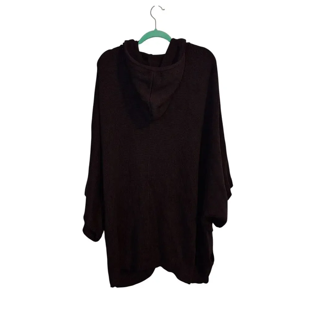 UGG Burgundy Full Zip Hoodie Poncho Size XL - Picture 2 of 3